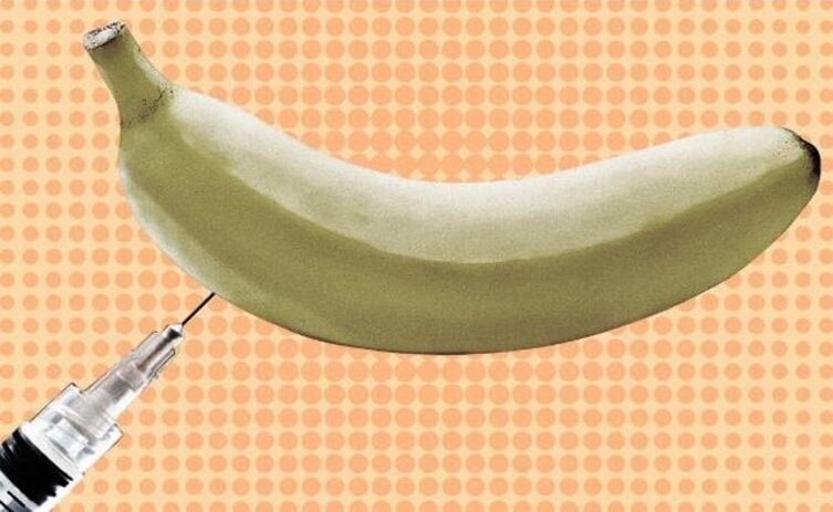 injekcijsko povečanje penisa na primeru banane
